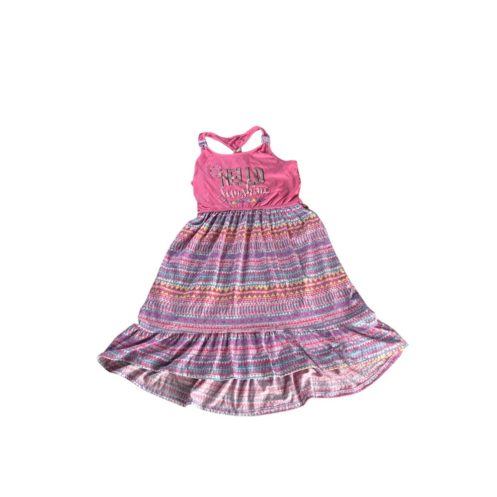 Star Ride Girls‎ Pink Hello Sunshine Ruffle Maxi Dress Girls Size L 14/16
